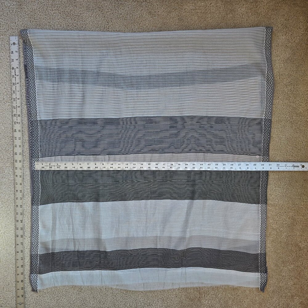 Inoui Editions Silk/Cotton Scarf Black Grey Tan Inouitoosh Inoui Paris